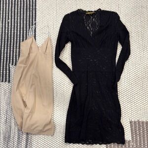 Nicole Miller Elegant Black Lace Dress